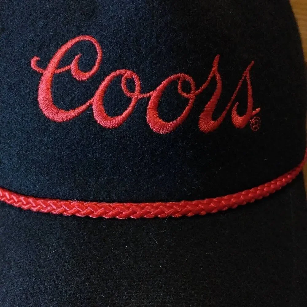 Brew Masters Wool Vintage Coors Beer Baseball Hats Men's Adjustable Black